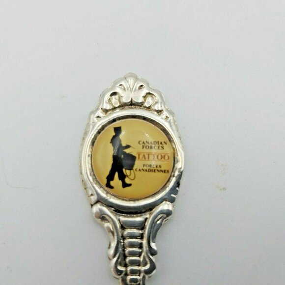 Canadian Forces Tattoo Canada Souvenir Silver Plated Collector Spoon 4-3/4" - Picture 2 of 3